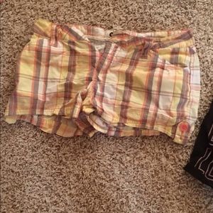 Yellow Plaid Shorts. SIZE 7!!